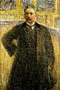 Eugene Jansson portratt av teaterchefen tor hedberg oil painting on canvas